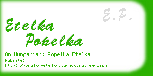 etelka popelka business card